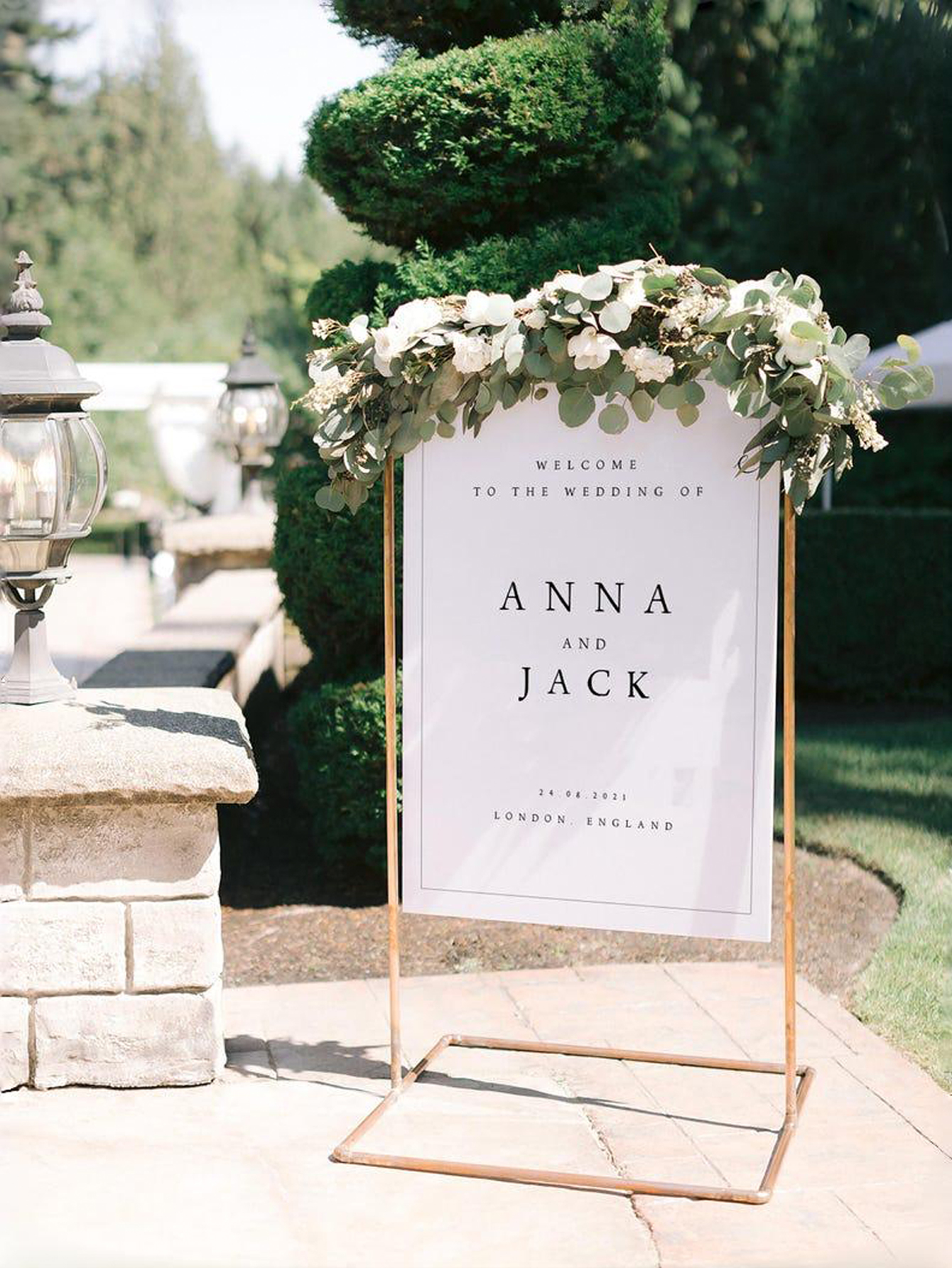 Minimalist PVC Wedding Welcome Sign